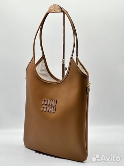 Сумка шопер кожаный Miu Miu