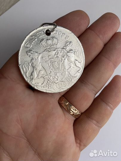 Монета Швеция 1 риксдалер, 1748