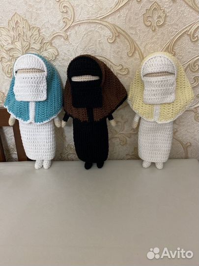 Кукла вязанная, хиджаб, химар, никаб