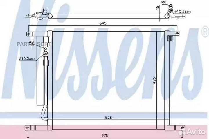 Радиатор кондиционера chevrolet aveo (2006) 1.2
