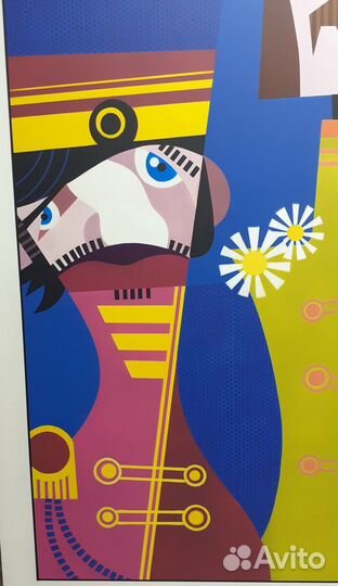 Картина the Beatles на синем