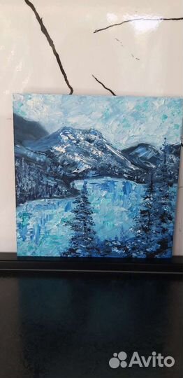 Горы пейзаж картина маслом