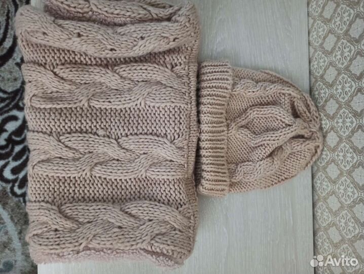 Комплект шапка и снуд для девочки