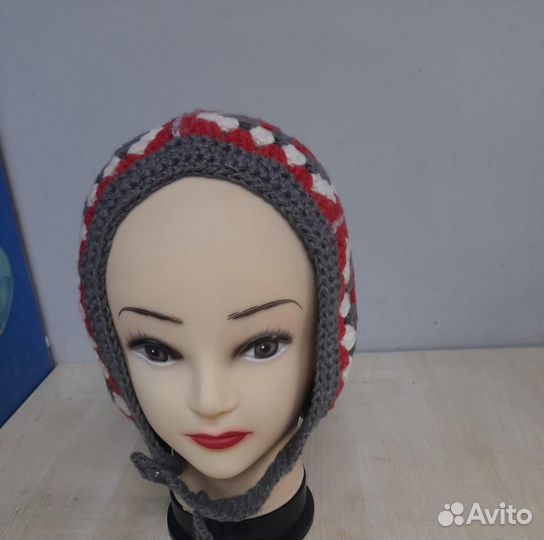 Шапка вязаная чепчик для модных и креативных