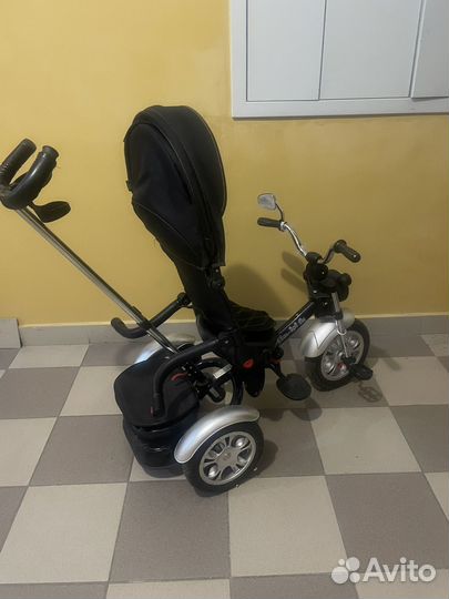 Трехколесный велосипед с ручкой для мамы