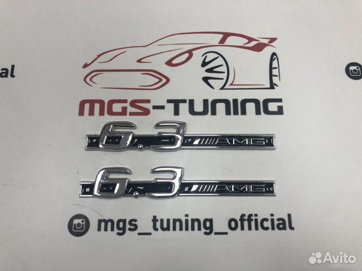 Шильдики 6.3 AMG на крылья Mercedes