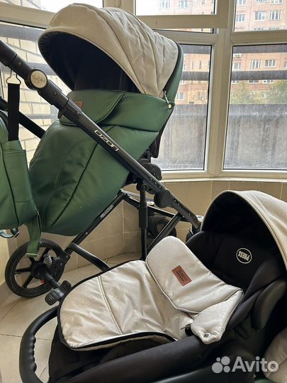 Коляска Rico basic 3 в 1 Изумруд-серый