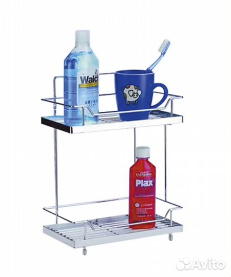 Полка двух-ярусная Potato P330-2 хром