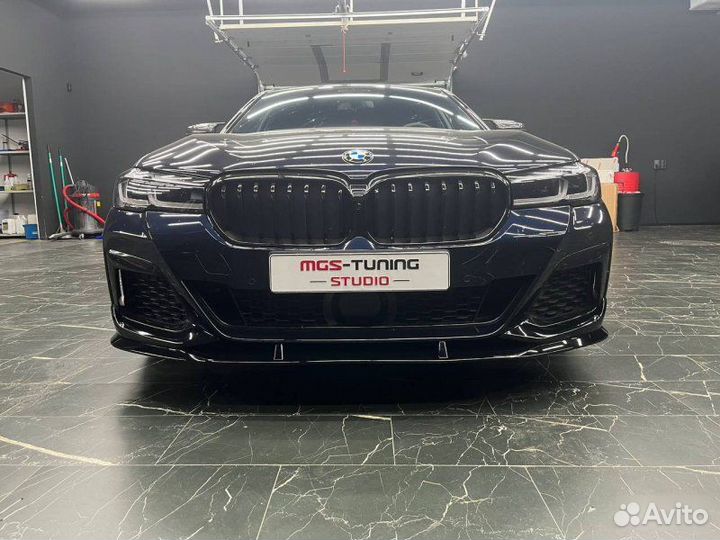 Губа переднего бампера Competition BMW 5 G30 рест