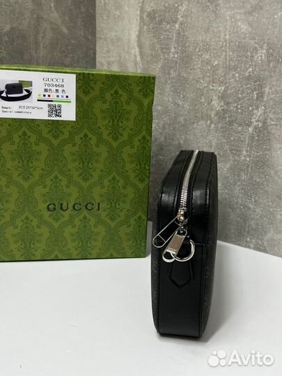 Мужская сумка барсетка клатч Gucci из кожи