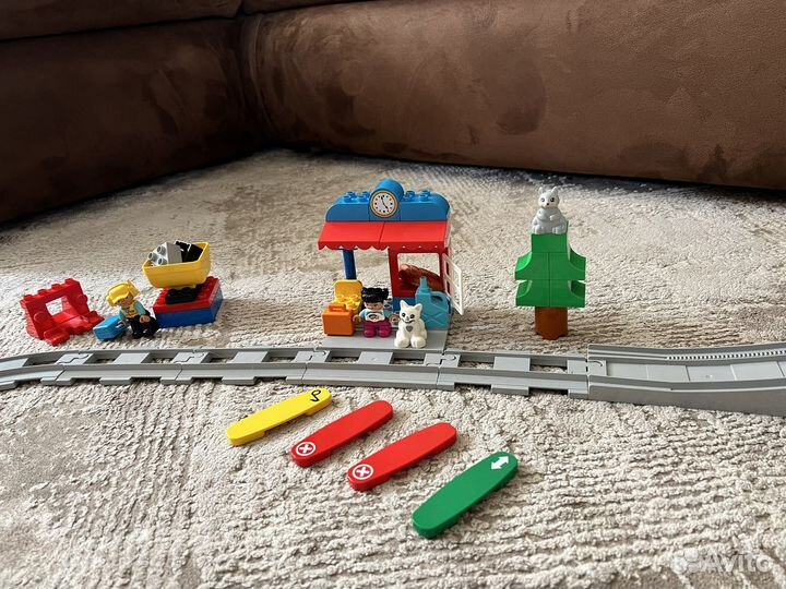 Lego duplo поезд 10874, мост, рельсы, дом 10929