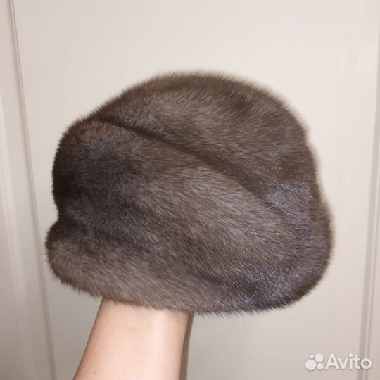 Шапка серая норка под ремонт или перешив