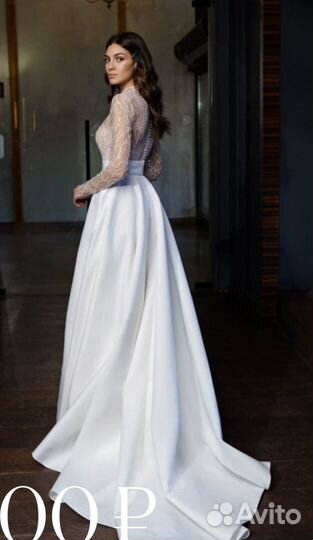 Свадебное платье 44 46 с рукавами