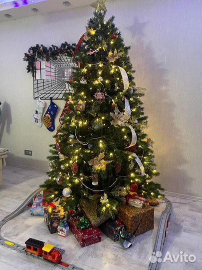 Елка искусственная 210 комбинированная