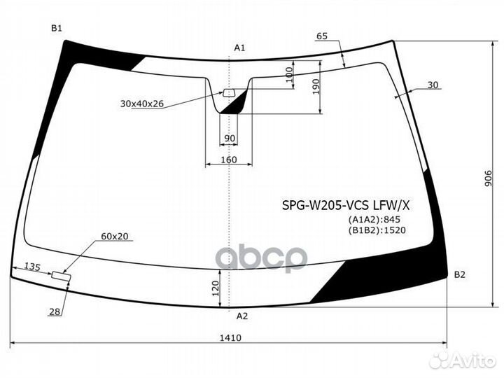 Стекло лобовое + дд mercedes-benz C-class (W205