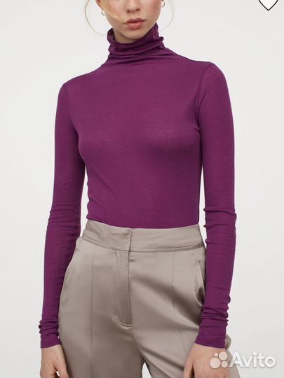 Водолазка женская hm из хлопка пима