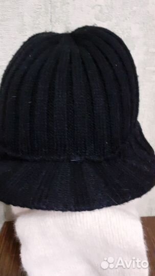 Кепка вязаная теплая с ушками.(спорт)