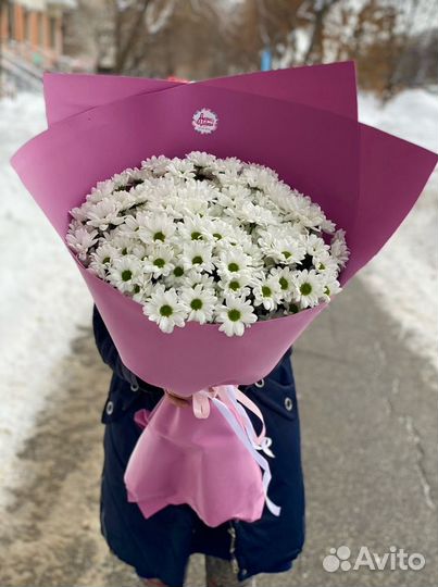 Хризантема, букет из хризантем, доставка цветов