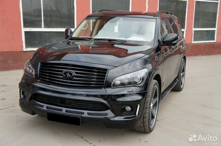 Накладка на передний бампер SportLine QX56 QX80