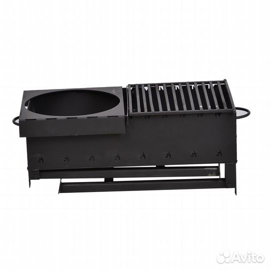 Мангал комбинированный 60х30х75 см. решетка гриль