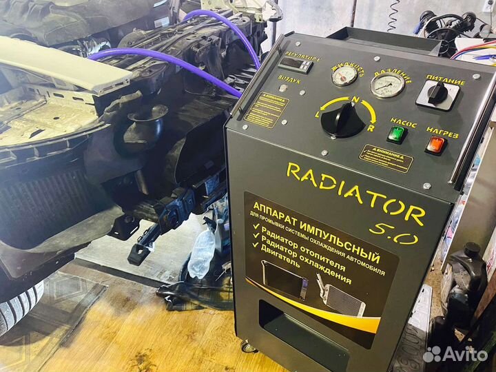 Промывка радиатора печки