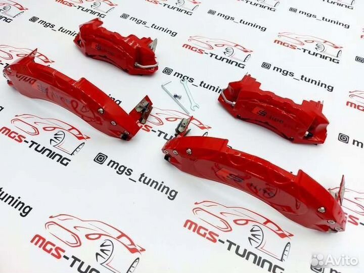 Накладки на суппорта S-line металл Audi Q7 4M 15+