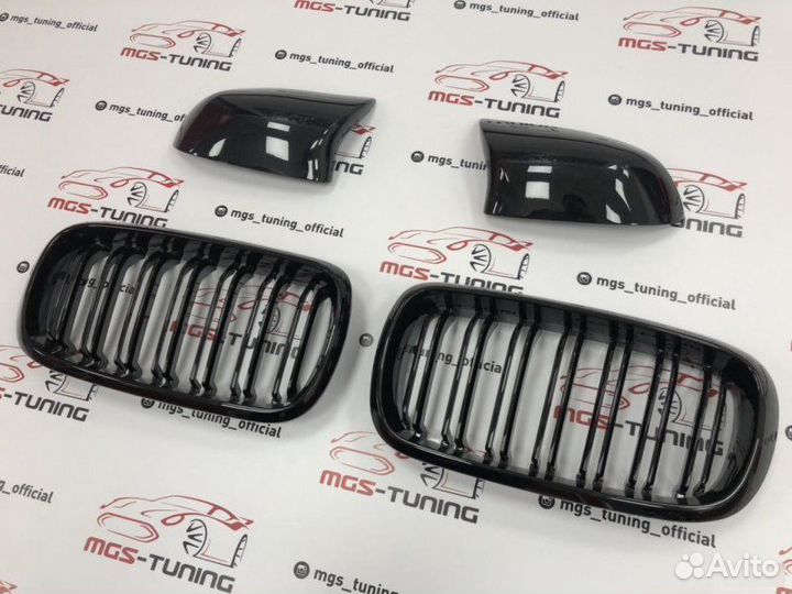 Набор BMW X6 F16 решетка и зеркала стиль М set #2