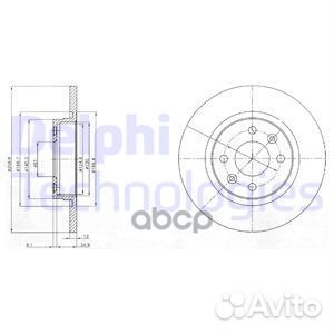 Диск торм передн Logan (05), Largus (11) Delp