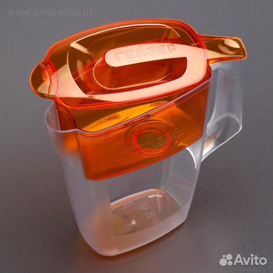 Фильтр-кувшин «Гейзер-Альфа», 2,5 л, цвет оранжевы