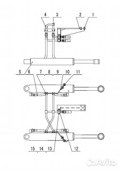Гидроцилиндр рулевой hsgl-90*50*424-835 (sdlg)