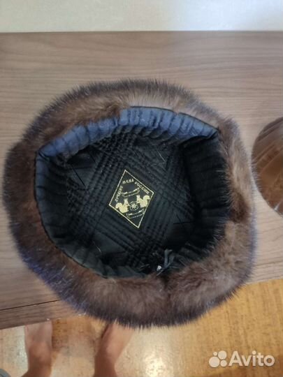 Норковая шапка мужская новая 58