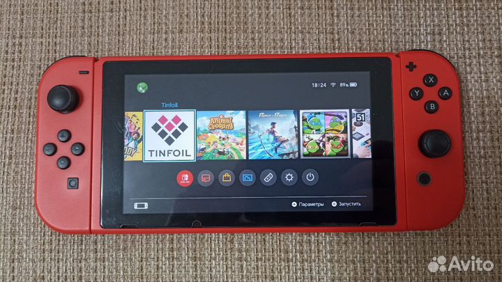 Прошитая Nintendo switch mario red & blue edition