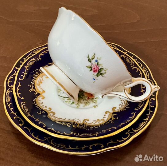 Антикварное чайное трио. Кракелюр.Англия