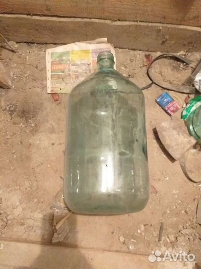 Бутыль 10 литров стеклянная
