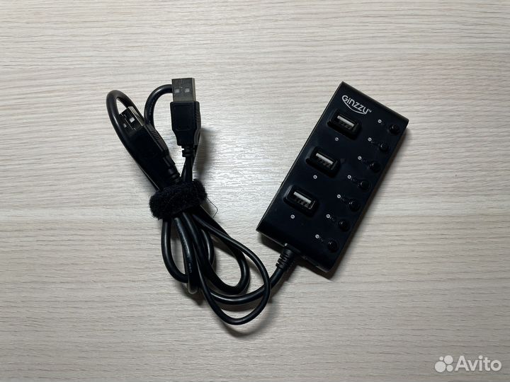 USB-разветвитель ginzzu GR-487UAB
