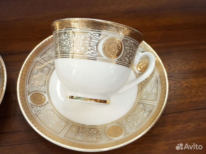 Набор кофеных чашек с блюдцем. Япония. Takito