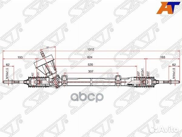 Рейка рулевая renault logan/lada largus 06- (бе