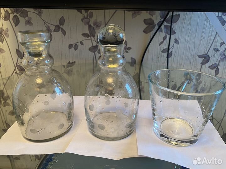 Графин СССР и стакан от свечи