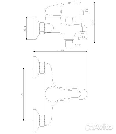 Смеситель Rossinka для ванны Y35-30