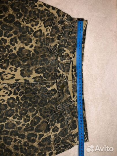 Джинсы леопардовые
