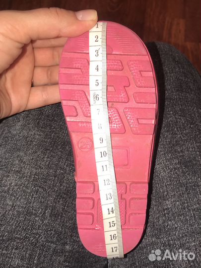 Резиновые сапоги для девочки 25 размер