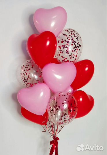 Шары любовь сердца на 14 февраля