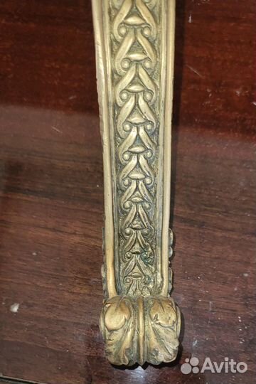 Дверная ручка-скоба. Старинная. Латунь