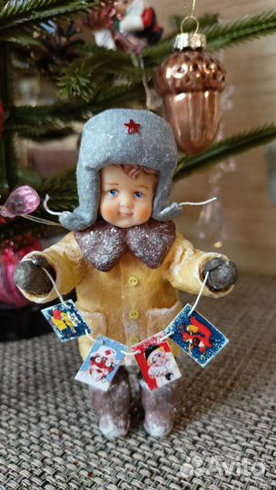 Ватная ёлочная игрушка