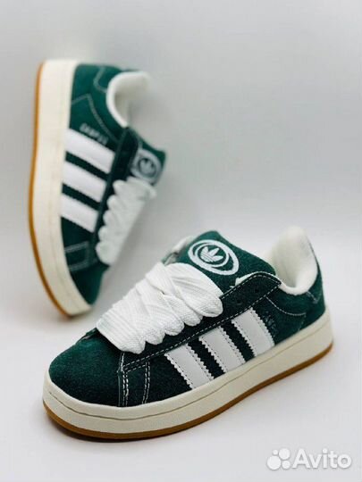 Adidas campus 00s детский зелёный разм. 38