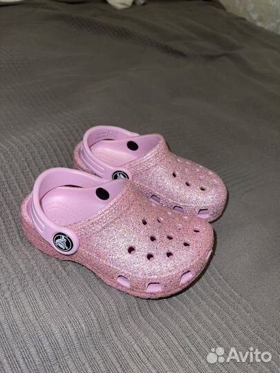 Crocs детские розовые для девочки оригинальные 24