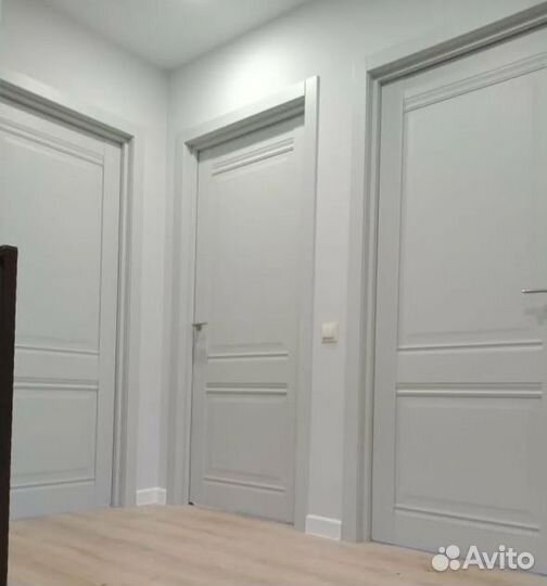 Двери межкомнатные серые эмаль