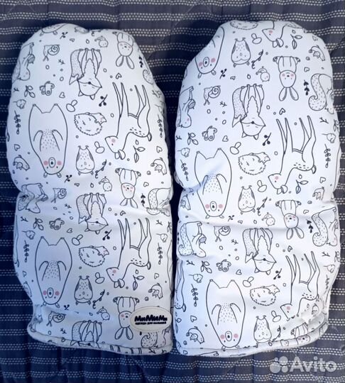 Варежки муфта для коляски зимние