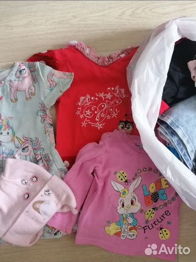 Одежда и обувь для девочки пакетом 92 98