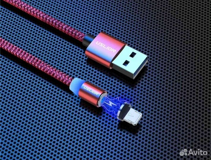Магнитный кабель USB- Micro USB или USB-Type C